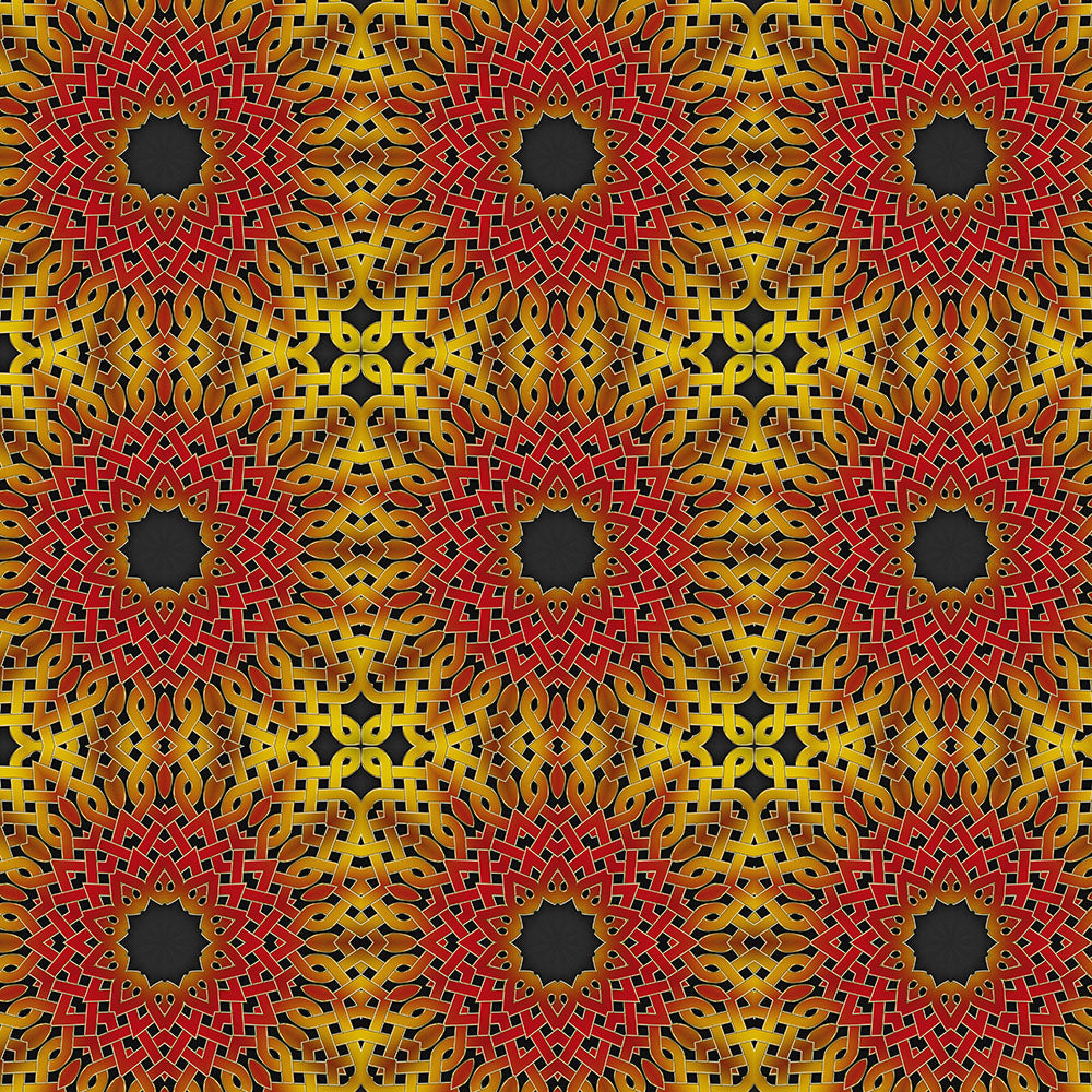 Orange Celtic Swirl Digital Image Download