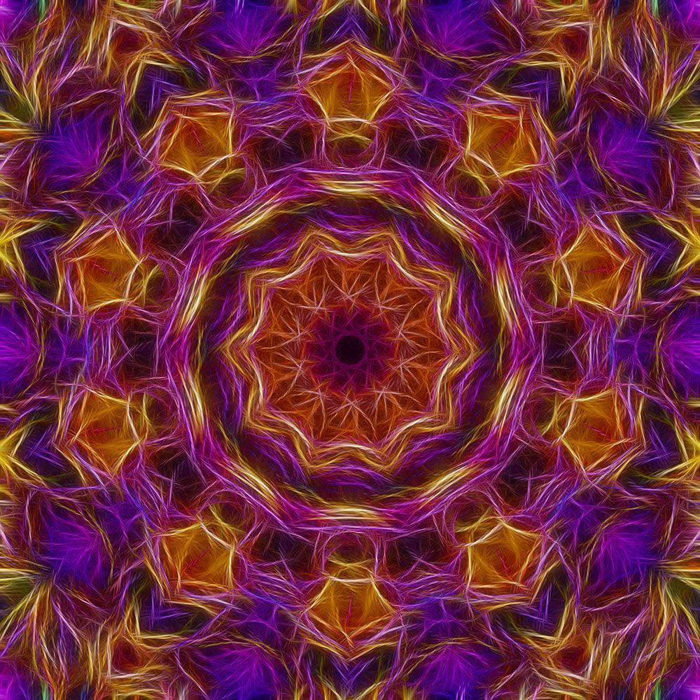 Orange and Purple Kaleidoscope Digital Image Download
