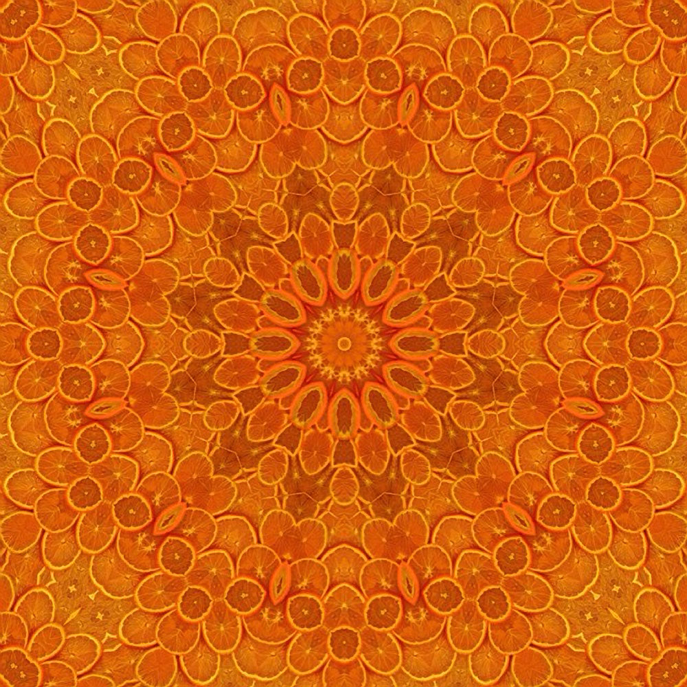 Oranges Kaleidoscope Digital Image Download