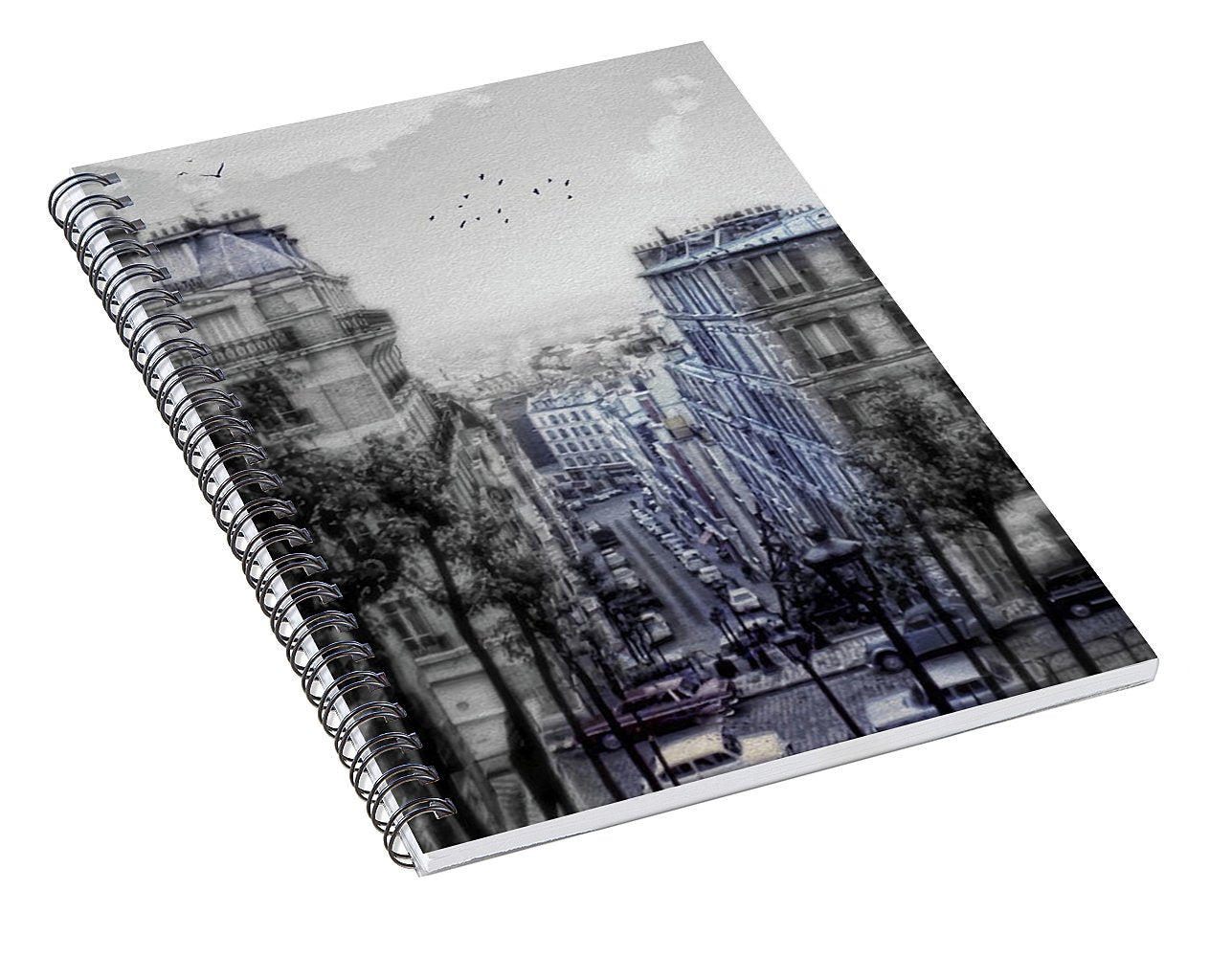 Paris Street From Above - Spiral Notebook