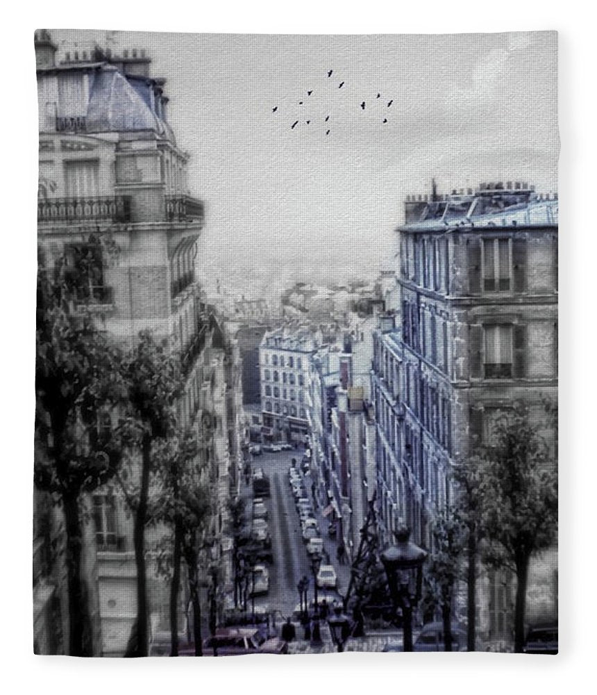 Paris Street From Above - Blanket