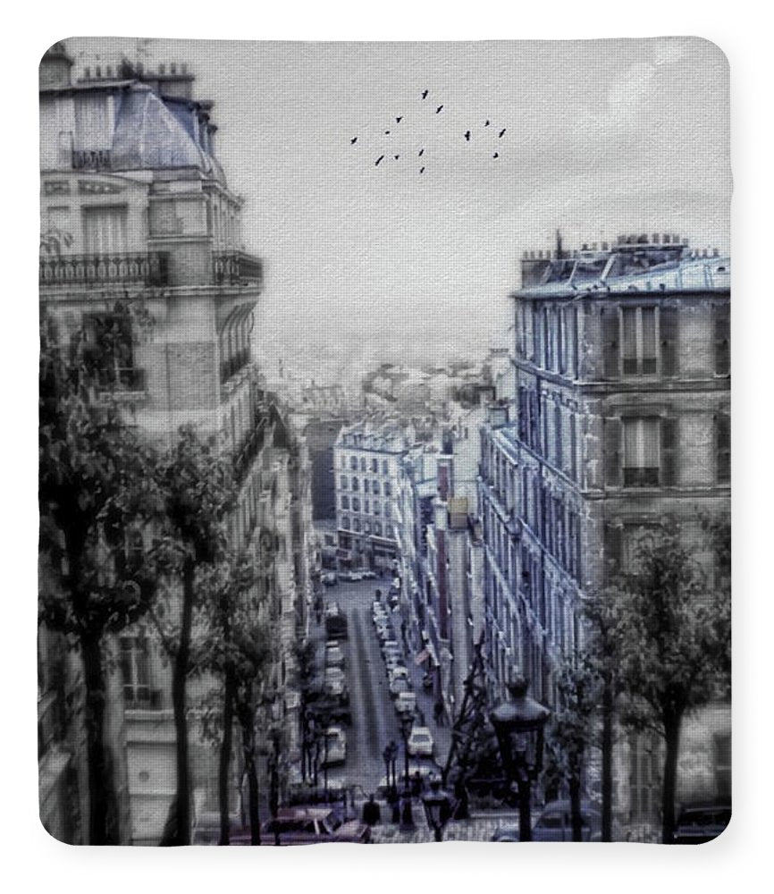 Paris Street From Above - Blanket