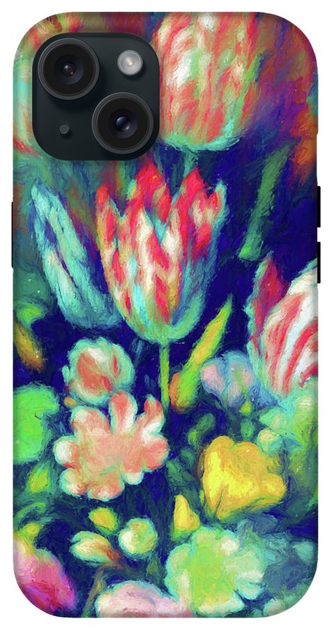 Pastel Tulips Detail - Phone Case