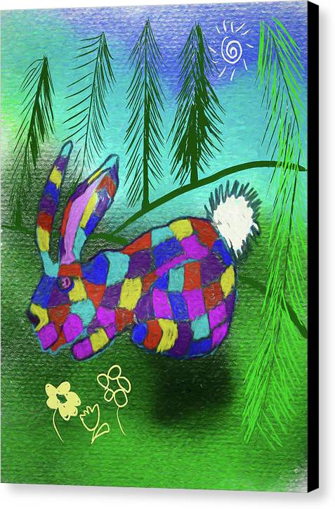 Patchwork Bunny - Canvas Print