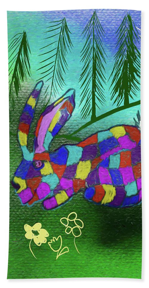 Patchwork Bunny - Beach Towel