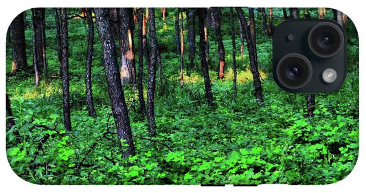 Patchy Sunlight in The Woods - Phone Case