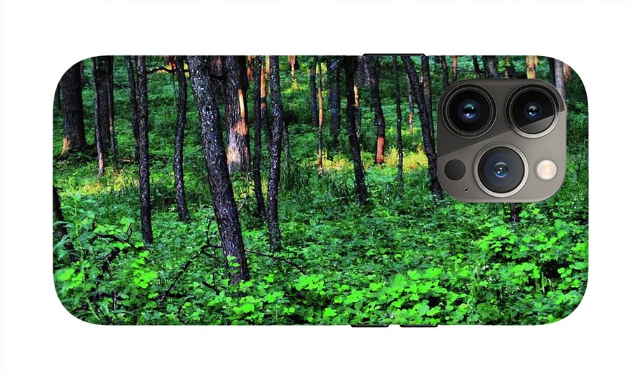 Patchy Sunlight in The Woods - Phone Case