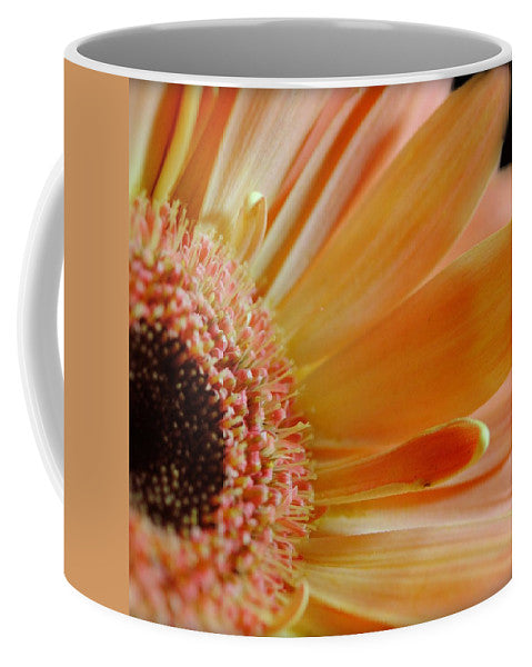Peach Daisy Sideview - Mug