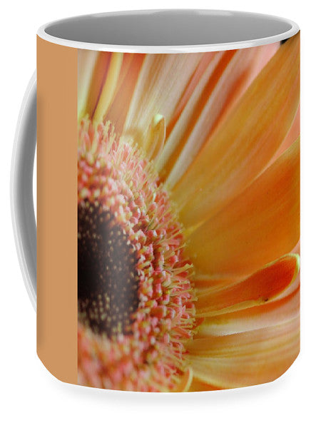 Peach Daisy Sideview - Mug