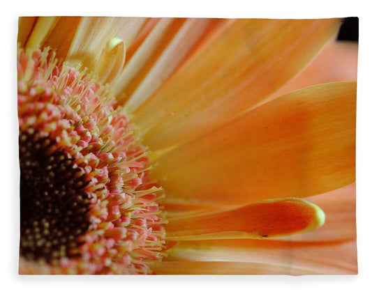 Peach Daisy Sideview - Blanket