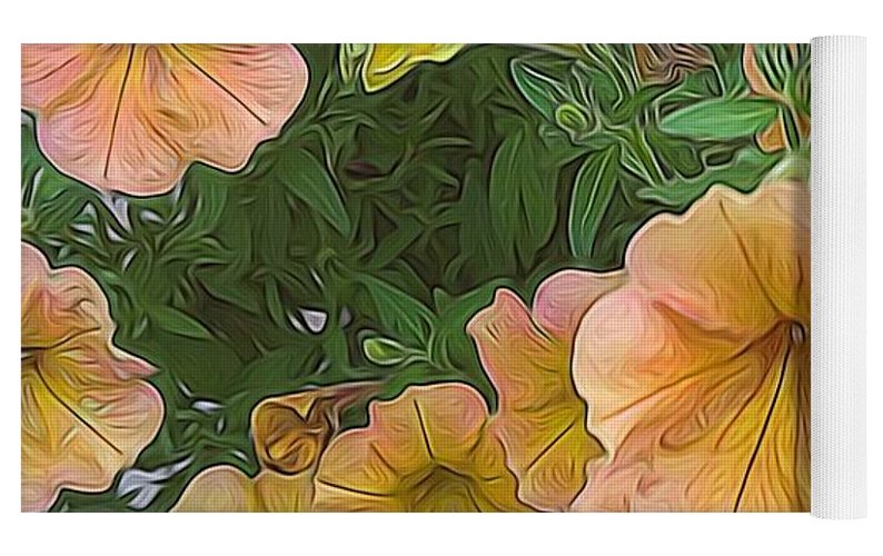Peach Petunias - Yoga Mat