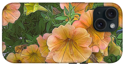 Peach Petunias - Phone Case