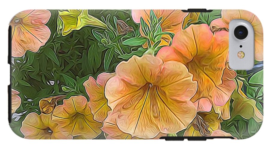 Peach Petunias - Phone Case