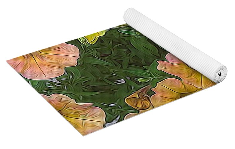 Peach Petunias - Yoga Mat