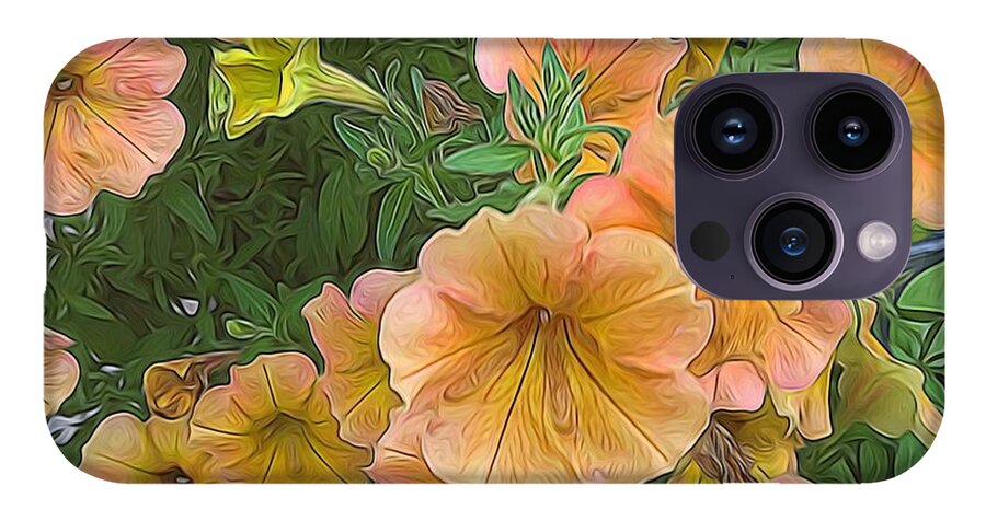 Peach Petunias - Phone Case