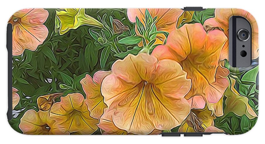 Peach Petunias - Phone Case