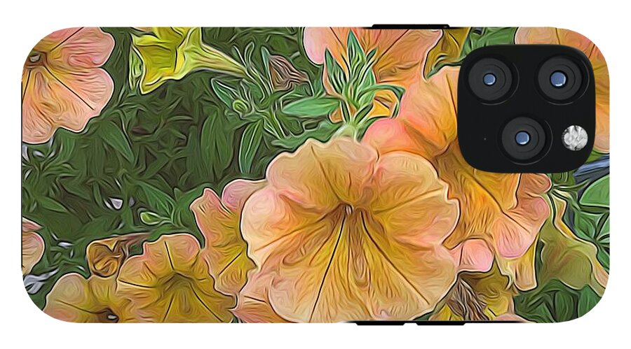 Peach Petunias - Phone Case