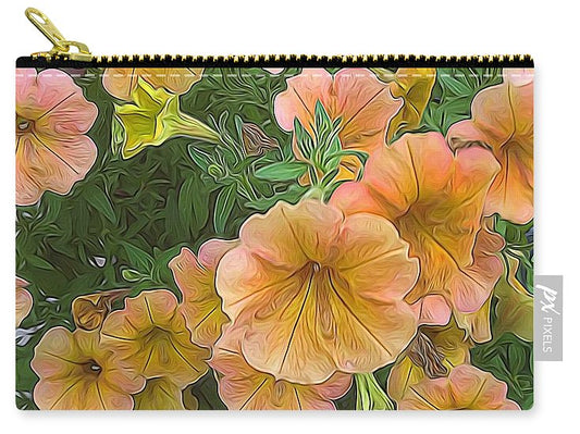 Peach Petunias - Carry-All Pouch