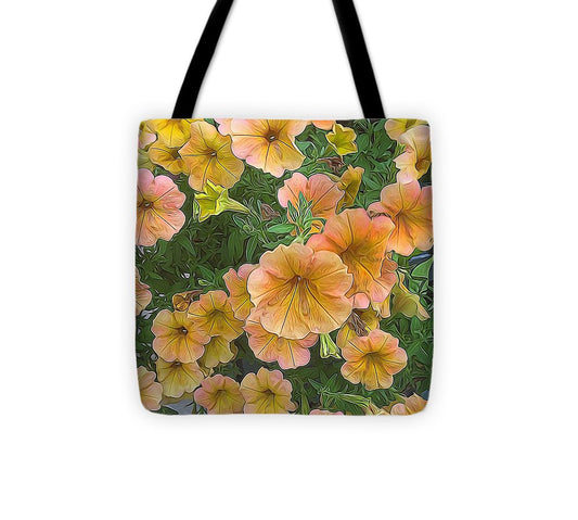Peach Petunias - Tote Bag