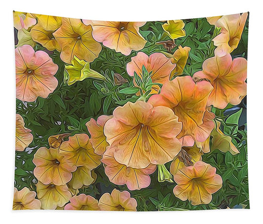 Peach Petunias - Tapestry