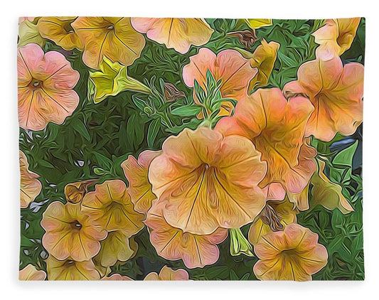 Peach Petunias - Blanket