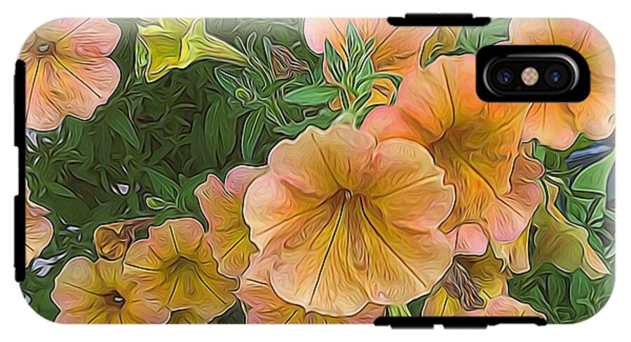 Peach Petunias - Phone Case