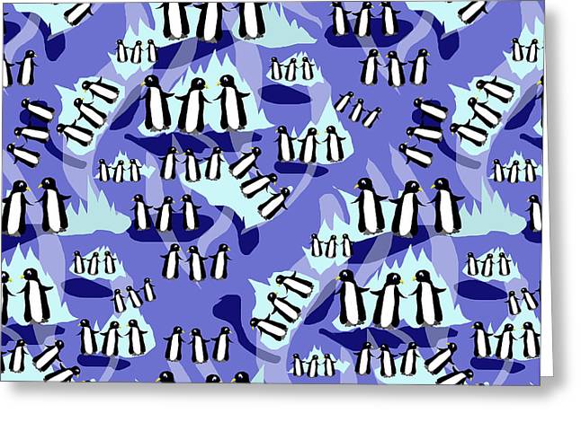 Penguins Pattern - Greeting Card