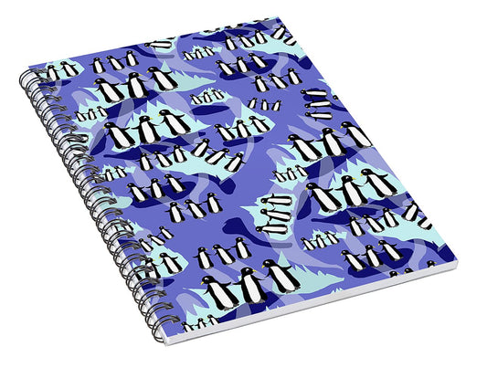 Penguins Pattern - Spiral Notebook