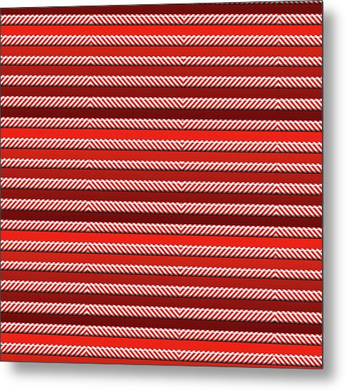 Peppermint Stripes - Metal Print