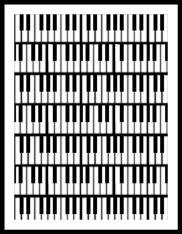 Piano Keys - Framed Print