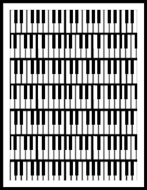Piano Keys - Framed Print