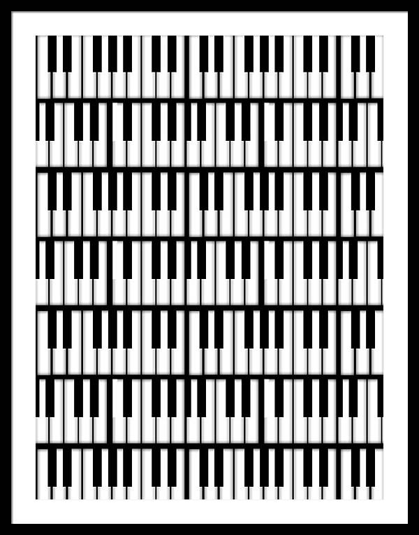 Piano Keys - Framed Print