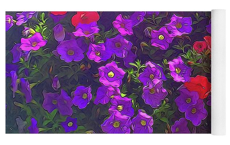 Pile Of Petunias - Yoga Mat