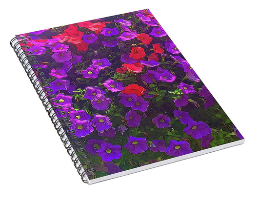 Pile Of Petunias - Spiral Notebook