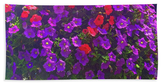 Pile Of Petunias - Bath Towel