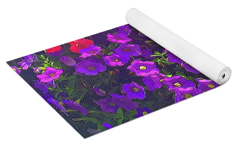 Pile Of Petunias - Yoga Mat