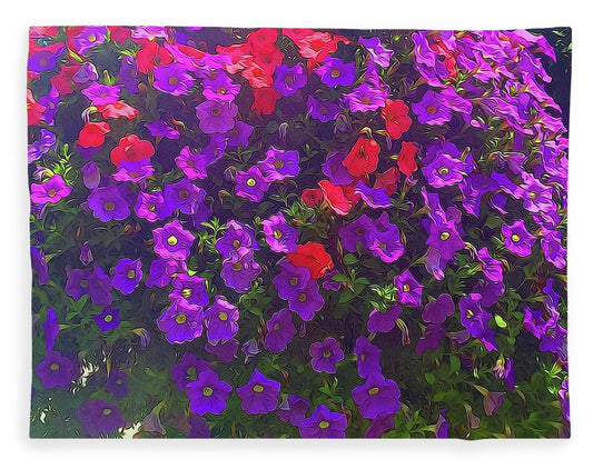 Pile Of Petunias - Blanket