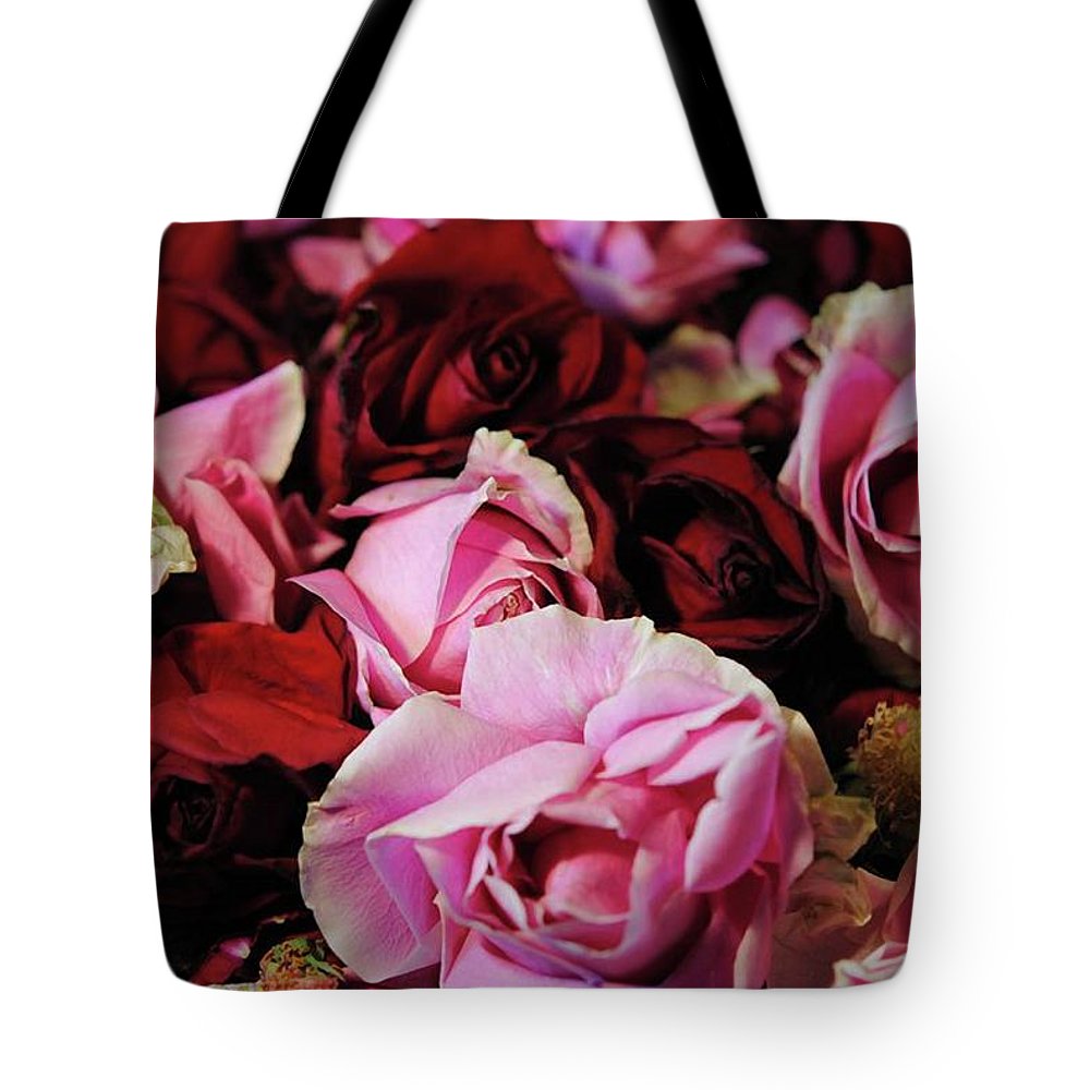 Pink and Red Roseheads - Tote Bag