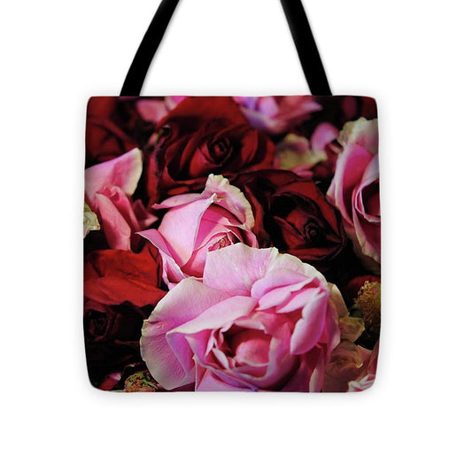 Pink and Red Roseheads - Tote Bag
