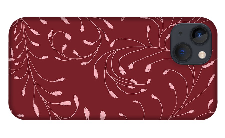 Pink and Red Zentangle Vines and Leaf Pattern - Phone Case