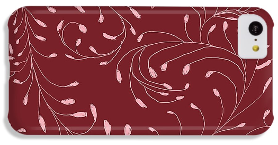 Pink and Red Zentangle Vines and Leaf Pattern - Phone Case
