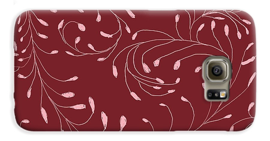 Pink and Red Zentangle Vines and Leaf Pattern - Phone Case