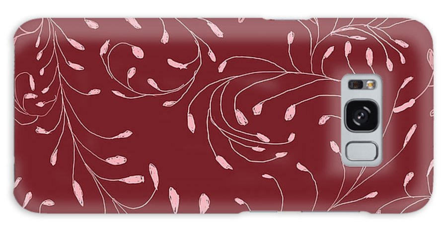 Pink and Red Zentangle Vines and Leaf Pattern - Phone Case