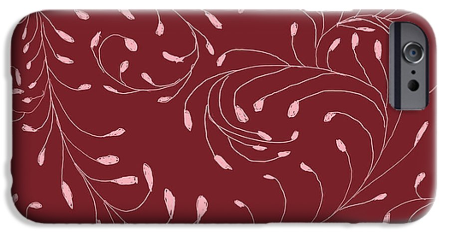 Pink and Red Zentangle Vines and Leaf Pattern - Phone Case
