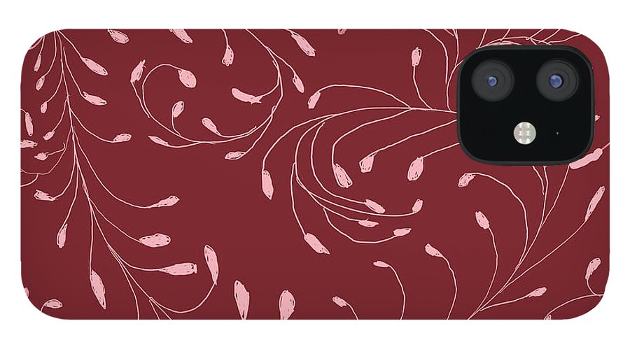 Pink and Red Zentangle Vines and Leaf Pattern - Phone Case