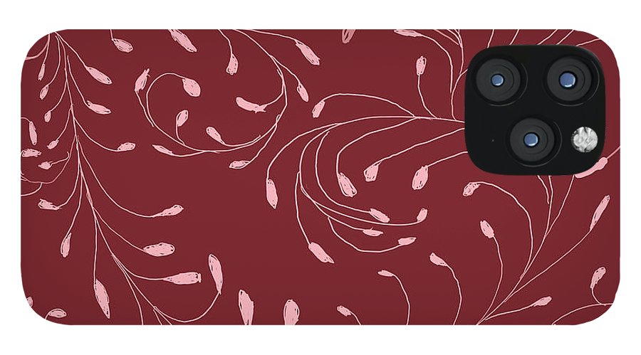 Pink and Red Zentangle Vines and Leaf Pattern - Phone Case