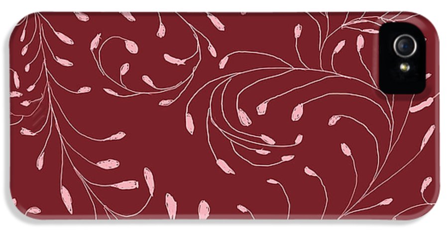 Pink and Red Zentangle Vines and Leaf Pattern - Phone Case