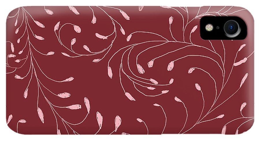 Pink and Red Zentangle Vines and Leaf Pattern - Phone Case