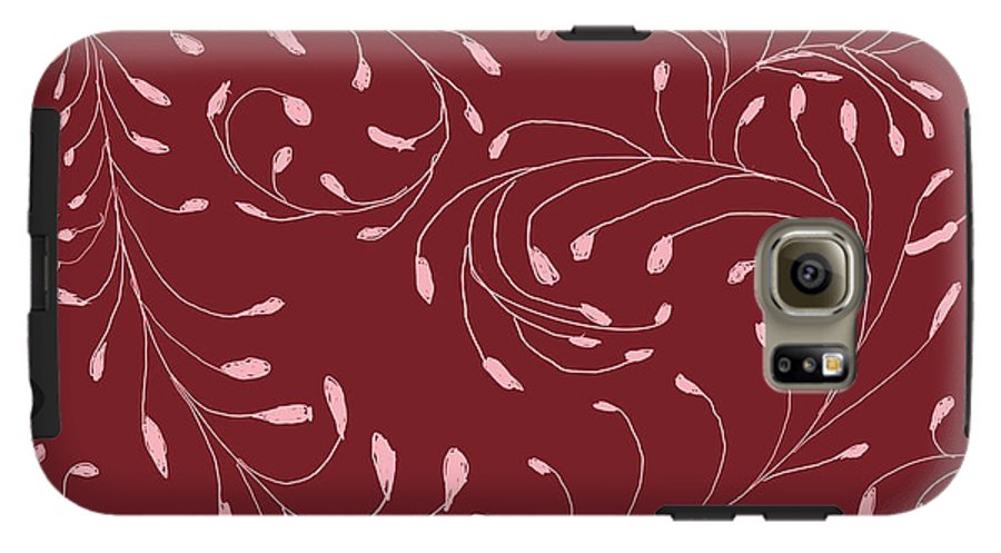 Pink and Red Zentangle Vines and Leaf Pattern - Phone Case