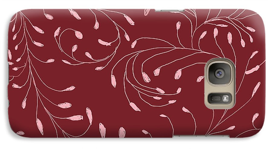 Pink and Red Zentangle Vines and Leaf Pattern - Phone Case